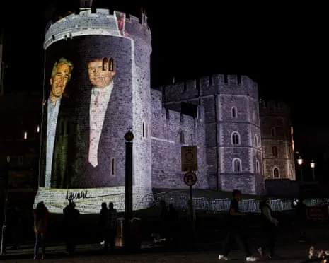 Four People Taken into Custody Following Pictures of Donald Trump and Jeffrey Epstein Projected on Royal Windsor Castle