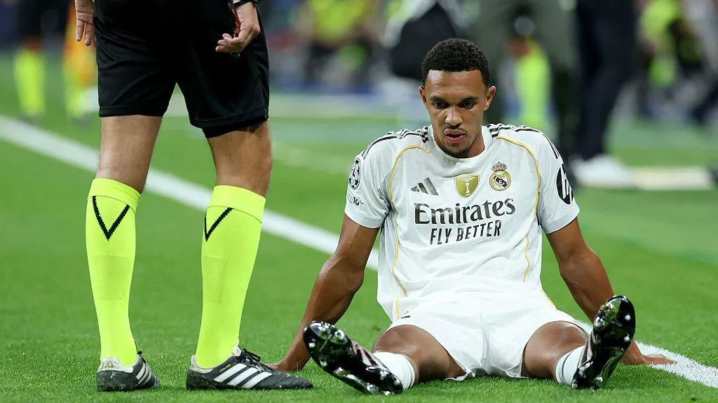 The English defender endures untimely blow in Real Madrid UCL tie
