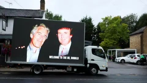 Several Arrests Made Following Trump and Jeffrey Epstein Pictures Projected on Windsor Castle